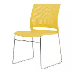 Silla de Oficina Negra de Estilo Moderno para Visitantes, Muebles de Trabajo, Asientos para Conferencias con Reposabrazos Fijos - Product Image 4