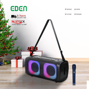 Enceinte portable de fête avec son stéréo, LED, pour intérieur et extérieur, avec sangle de transport, pour Noël - Product Image 1