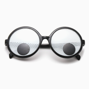 نظارات مضحكة بإطارات دائرية وعيون متحركة للهالوين، نظارات تنكرية للحفلات وديكور الهالوين بالجملة - Product Image 1