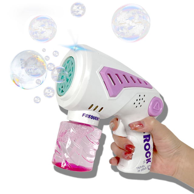 High Quality Electric Bubble Toy Space Gun Bubble Machine Hot Sale Beach Outdoor Toys for Kids