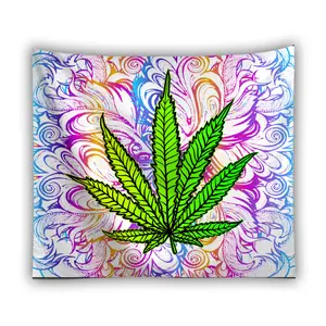 Arazzo con Foglia di Mandala e Foglia d'Acero, Stampa 3D Personalizzabile, Decorazione da Parete per Casa e Camera da Letto - Product Image 1