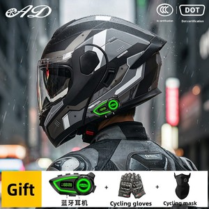 Nouveau <span class=keywords><strong>casque</strong></span> <span class=keywords><strong>de</strong></span> moto modulaire rabattable certifié 3C/DOT, double visière, coque ABS, <span class=keywords><strong>casque</strong></span> intégral <span class=keywords><strong>de</strong></span> course, sécurité, direct usine - Product Image 3