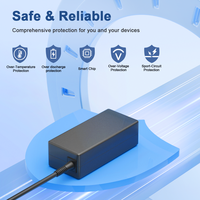 Chargeur d'ordinateur portable USB C GaN 65W, compatibilité universelle pour HP Dell XPS Lenovo avec technologie de puce intelligente, chargeur Type C Usbc