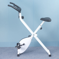 Bicicleta Estática Plegable y Portátil para Ejercicio en Casa, con Control de Frecuencia Cardíaca y Resistencia Ajustable