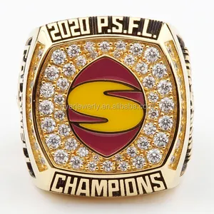 PSFL男装定制镀金足球冠军戒指体育戒指批发在中国制造