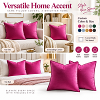 Housse de coussin en velours personnalisable (couleur et taille) pour la décoration intérieure, sans insert de coussin