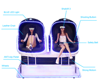 Le simulateur de la réalité virtuelle Vr9d de montagnes russes à jetons de parc de HEROVR monte 9d oeuf VR cinéma 2 sièges Machine de jeu