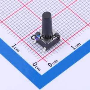 TS-1095S-A165B2-C2D2 Tactile Switch SMD-4P,6x6mm Switch Single Pole Single Throw Round Button 1.8N Vertical Mount - Product Image 1