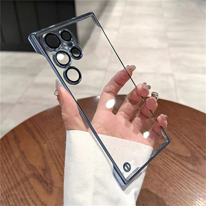 <span class=keywords><strong>Coque</strong></span> de téléphone <span class=keywords><strong>transparente</strong></span> sans cadre ultra mince pour Samsung S24 S23 <span class=keywords><strong>S22</strong></span> Ultra Plus Protection de l'appareil photo couverture rigide <span class=keywords><strong>transparente</strong></span> - Product Image 4