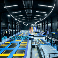 Parc de trampolines intérieur professionnel pour enfants, avec obstacles Ninja, aire de jeux pour le saut, certifié ISO9001
