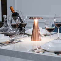 Lampe de table LED rechargeable en métal, éclairage de restaurant, lampe de salle à manger, lampe de bureau, veilleuse