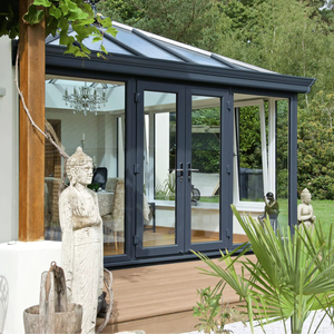 Véranda autoportante en aluminium au design moderne avec toit en triangle Salon de jardin extérieur 4 saisons pour villas Maison solaire avec toit en verre - Product Image 4