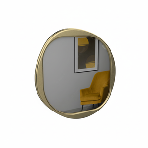 Espejo de pared artesanal con marco de metal, diseño moderno para elegancia decorativa y sofisticación en la decoración del hogar - Product Image 1