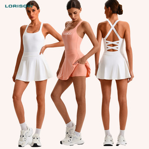 LORISOW Short <span class=keywords><strong>de</strong></span> tennis et <span class=keywords><strong>de</strong></span> <span class=keywords><strong>golf</strong></span> à séchage rapide et très extensible, soutien-gorge <span class=keywords><strong>de</strong></span> sport moulant, jupes-jupe <span class=keywords><strong>de</strong></span> tennis pour femme, course en plein air, fitness - Product Image 1