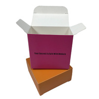 Vente en gros Petite boîte d'emballage de poudre feuilletée Boîtes de papier d'art rose Emballage plat pour cosmétique Soins de la peau personnalisés Boîte d'extrémité Tuck Logo UV mat