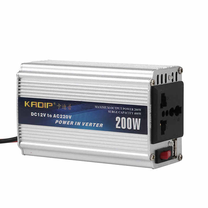 200W DC AC 12V 220V Power Inverter Car Converter 30A Output Current ...