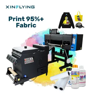 Produk baru 2024 Flatbed tinta putih DTF Pet Film T shirt Transfer Printer untuk tidak terbatas cetak kain tinta putih Pet Film Printer