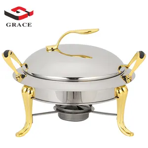 Restaurant hotel supplies Stainless steel food warmer chafing dishes new design buffet display set for sale