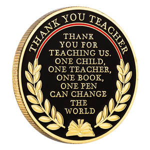 Il mio eroe è una moneta insegnante placcato in oro grazie insegnante Souvenir regalo creativo fortunato - Product Image 6