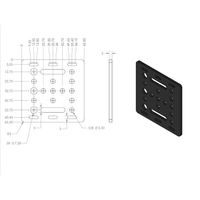 Accessoires pour imprimante 3D Plaque en aluminium à rainure en V 20 40 60 Profilé en aluminium Plaque coulissante à rainure en V