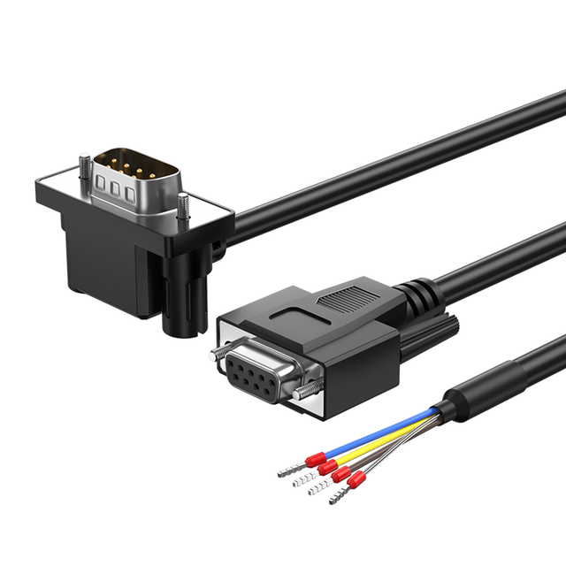 Custom D-Sub Cable Assembly DB9 Female Sockets Plug to Wire Leads