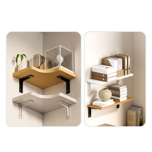 Support mural triangulaire pour bureau, meuble TV, cloison de séparation, support d'angle fixe en fer, support de rangement robuste - Product Image 2
