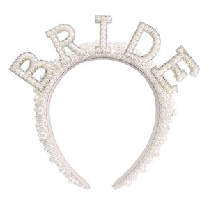 Nouvel ensemble de voile de mariée en satin perlé avec bandeau et couronne à lettres pour fête de <span class=keywords><strong>mariage</strong></span>, voiles de mariée de haute qualité - Product Image 4