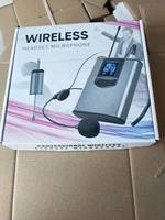 Casque sans fil UHF/Microphone cravate avec émetteur de poche