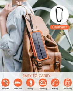<span class=keywords><strong>Batterie</strong></span> externe 20000mAh, banque d'alimentation <span class=keywords><strong>solaire</strong></span>, lampe torche LED SOS 5W, charge rapide, <span class=keywords><strong>portable</strong></span>, étanche, <span class=keywords><strong>pour</strong></span> <span class=keywords><strong>téléphone</strong></span> <span class=keywords><strong>portable</strong></span> - Product Image 2