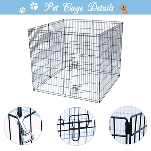 <span class=keywords><strong>Enclos</strong></span> pour animaux de compagnie en fil métallique pour lapins en plein air, parc pour chiens pliable, grande clôture pour chiens - Product Image 2
