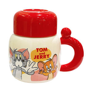Taza de cerámica de Tom y Jerry con tapa y cuchara, resistente al calor, regalo para oficina o uso doméstico - Product Image 4