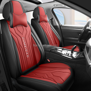 Fundas de Asiento de Coche de Cuero Nappa de Alta Calidad, Juego Completo Universal para 5 <span class=keywords><strong>Plazas</strong></span>, Compatibles con Citroën C6 C8 DS3 DS4 DS5 <span class=keywords><strong>DS7</strong></span> para Mejora del Interior - Product Image 2