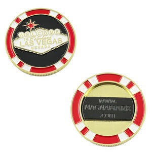 हटाने योग्य गेंद मार्कर के साथ चुंबकीय चांदी चुनौती सिक्का रखती है LinksWalker एनसीएए चुनौती सिक्का 2 टीम Logoed गोल्फ की गेंद के साथ मार्च - Product Image 4