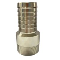 Tornillo de lengüeta para manguera de acero inoxidable 304 316 de gran tamaño, adaptador reductor de manguera, pezón con rosca macho G3/4
