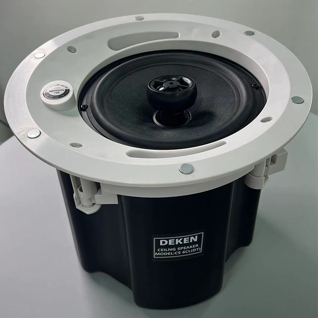 DEKEN FIT CS6CL (DT) 6.5" Hifi Active Coaxial Ceiling Speaker 48VPOE Power Supply 60W Rimless Ceiling Speaker with Dante System