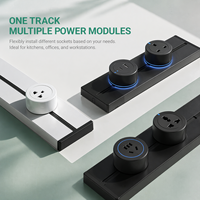 Multiprise avec adaptateur d'extension amovible à 3 prises IP44, ports USB-A et USB-C, prise universelle pour appareils électroménagers