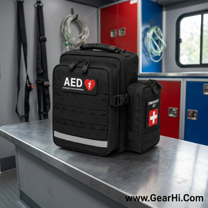 Bolsa de Transporte Reforzada de Nailon Resistente para Desfibrilador de Acceso Público (DAP), Bolsa de Almacenamiento para Desfibrilador, Paquete de Transporte de Emergencia - Product Image 3
