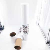 Tubes postaux personnalisés en carton grand format A2 A3 A4 A5, 330 mm de long, en kraft noir ou blanc pour affiches