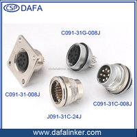 Conectores Circulares AISG IP67 de 8 Pines para Controles Industriales