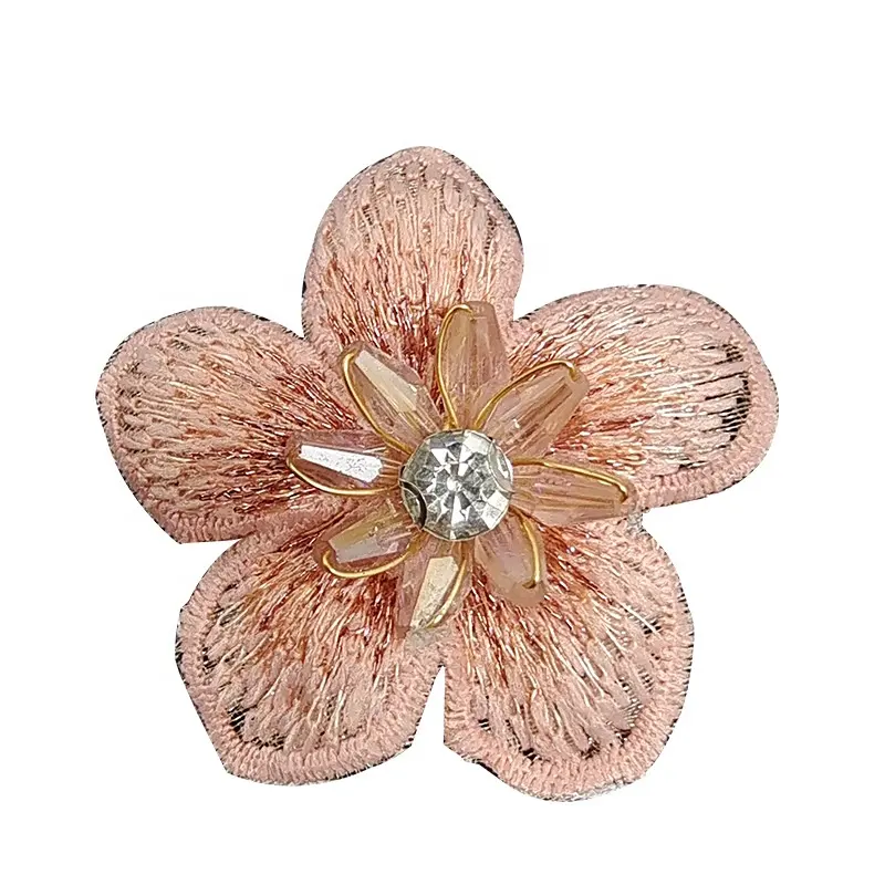 3D Blumen Hochzeits kleid Dekoration Spitze Pflaumen blüte Patch Applique für Bekleidungs zubehör
