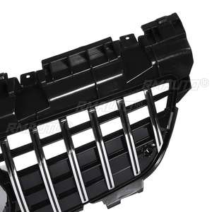Nouvelle calandre de pare-chocs avant style GT + grille inférieure en maille pour Mercedes-Benz Classe SLK R172 200 250 350 2012-2016 - Product Image 5