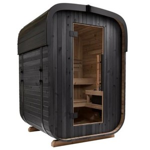 Sauna extérieur de luxe OEM/ODM, revêtement en <span class=keywords><strong>bois</strong></span> carbonisé, sauna traditionnel humide/sec pour projets résidentiels et hôteliers - Product Image 3