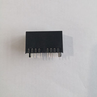 Connecteur modulaire RJ45 JISJACK 5224 1x2 en plastique intégral avec bronze phosphoreux, double port 8P8C, prise réseau à montage sur circuit imprimé pour Ethernet