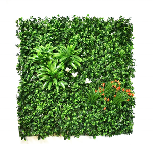 Pannelli Murali in Erba Artificiale e Bosso, Foglie Verdi in Plastica per Decorazioni Interne ed Esterne, Feste, Matrimoni, Natale, Certificati UV - Product Image 4