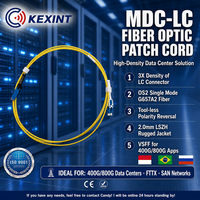 Kabel Patch Fiber Optik KEXINT 2M MDC UPC ke LC UPC Uniboot G657A OS2 LSZH (OFNR) 1310/1550nm FTTX Jumper
