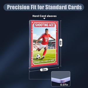 Protège-cartes semi-rigides en PVC personnalisés 35PT 50PT 75PT 100PT, pochettes de protection transparentes 3x4 pour cartes d'identité et cartes de sport, <span class=keywords><strong>Top</strong></span> Loaders - Product Image 6