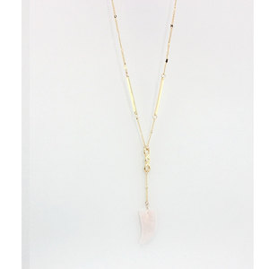 Gemma naturale-pietra quarzo rosa turchese agata rossa giada <span class=keywords><strong>corno</strong></span> <span class=keywords><strong>collana</strong></span> pendente <span class=keywords><strong>con</strong></span> catena in oro - Product Image 2