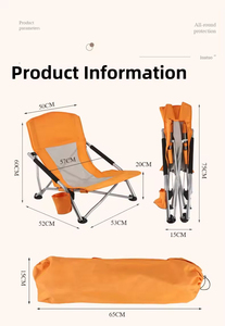 Sedia da <span class=keywords><strong>Spiaggia</strong></span> Pieghevole Portatile a Seduta Bassa, Sedia da Campeggio di Alta Qualità per Esterni, Sedia da Pesca Durevole con Logo Personalizzato - Product Image 5