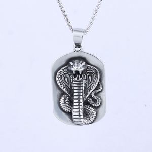 Collar de Pareja de Acero Inoxidable con Colgante de Serpiente para Hombre, Collar de Acero Inoxidable para Hombre - Product Image 6