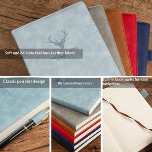 Libreta de Cuero PU A5 con Logotipo Personalizado, Agenda de Lujo Corporativa, Diario de Negocios de Tapa Dura, Libreta Multicolor y Portaplumas - Product Image 4
